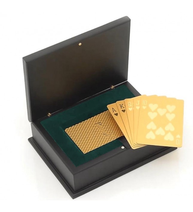 gold dipped eternity rose poker cards